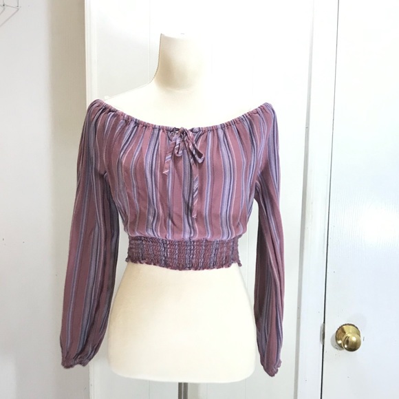 Aeropostale Tops - Aeropostale striped boho crop top